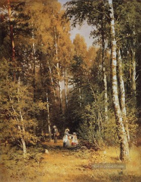 Ivan Ivanovich Shishkin Werke - Birkenhain 1878 klassische Landschaft Ivan Ivanovich